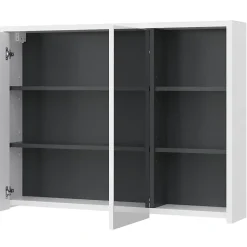 Vicco Armoire de toilette blanc/anthracite 18x75cm