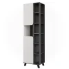 Vicco Armoire haute Anthracite/blanc 50x175cm avec 2 portes