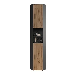 Vicco Armoire haute Anthracite/Artisan 33x192cm avec 2 portes