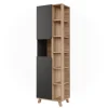 Vicco Armoire haute Sonoma/Anthracite 50x175cm avec 2 portes