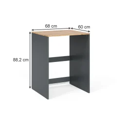 Vicco Armoire machine à laver Anthracite/chêne doré 68x88.2cm