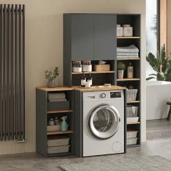 Vicco Armoire machine à laver Anthracite/chêne doré 68x88.2cm