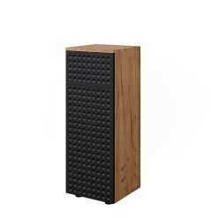 Vicco Armoire midisch Anthracite à pois 30x81cm avec 1 tiroir, 2 compartiments, salle de bain