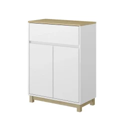 Vicco Armoire Midisch Blanc 60x80cm avec tiroir