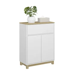 Vicco Armoire Midisch Blanc 60x80cm avec tiroir