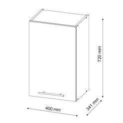 Vicco Armoire murale de salle de bain Blanc Haute brillance 40x72cm
