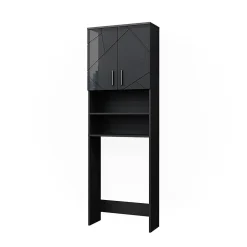 Vicco Armoire pour machine à laver Anthracite Haute brillance 64x190.5cm