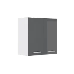 Vicco Armoire suspendue universelle Anthracite Haute brillance 60x60cm avec portes
