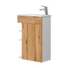 Vicco Ensemble de meubles de salle de bain Chêne de force doré 2 parties, avec lavabo