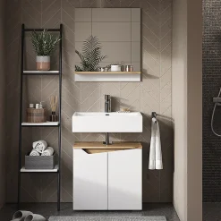 Vicco Ensemble de meubles de salle de bain Blanc 2 parties