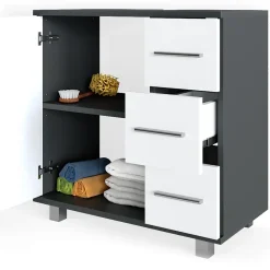 Vicco Ensemble de meubles de salle de bain Anthracite 2 parties