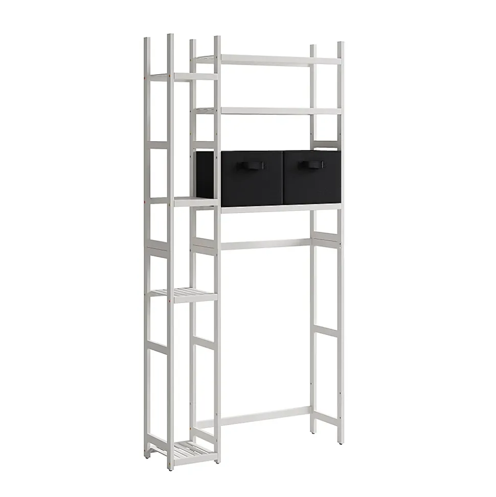 Vicco Etagère de toilettes Blanc 78.5x163cm avec 2 tiroirs en non-tissé
