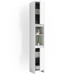Vicco Meuble de rangement de salle de bain Blanc 30x190cm