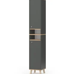 Vicco Meuble de rangement de salle de bain Anthracite 30x174cm