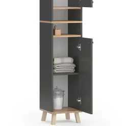 Vicco Meuble de rangement de salle de bain Anthracite 30x174cm