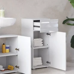 Vicco Meuble de rangement de salle de bain Blanc 36.4x79cm