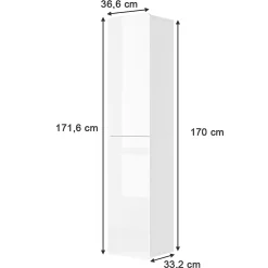 Vicco Meuble de rangement de salle de bain Blanc 36.6x171.6cm