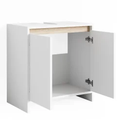 Vicco Meuble sous vasque simple Blanc/Sonoma 58x60cm