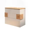 Vicco Meuble sous vasque simple Blanc 70x64.5cm avec 2 tiroirs