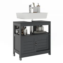 Vicco Meuble vasque simple Gris 60x60cm