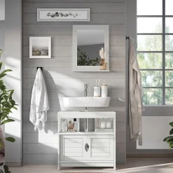 Vicco Meubles bain Blanc 2 pièces