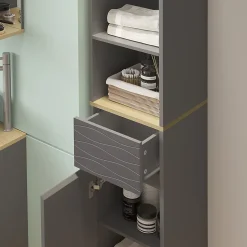 Vicco Meubles de salle de bain Anthracite 30x151.5cm avec tiroir