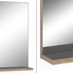 Vicco Miroir de salle de bain Anthracite/Viking Oak 60x80cm