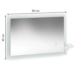 Vicco Miroir mural Blanc 60x40cm