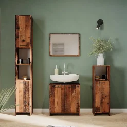 Vicco Miroir mural Chêne rustique 45x60cm