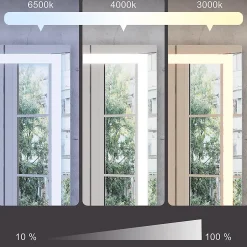 Vicco Miroir mural Verre 50x100cm avec éclairage frontal