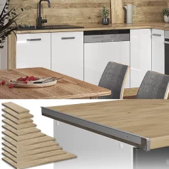 Vicco Plan de travail cuisine Chêne de force doré 80cm