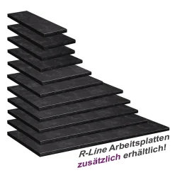 Vicco Plan de travail cuisine Anthracite 120cm