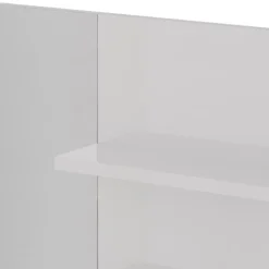 Vicco Étagère à miroir Blanc Haute brillance 119.8x70cm avec compartiments ouverts