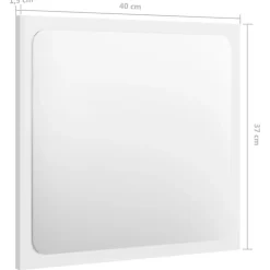 vidaXL Ensemble de meubles de bain, 2 pcs Blanc brillant Aggloméré