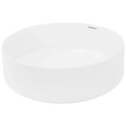 Évier céramique vasque a poser ronde moderne lave-mains salle de bain 355 mm