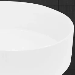 Évier céramique vasque a poser ronde moderne lave-mains salle de bain 355 mm