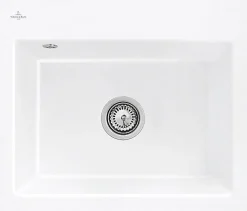 Évier en céramique 1 cuve à encastrer Villeroy & Boch Subway blanc mat