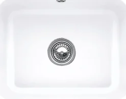 Évier sous-plan en céramique 1 cuve à encastrer Villeroy & Boch Cisterna blanc mat