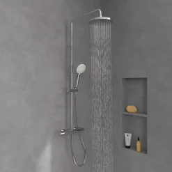 Villeroy & Boch Colonne de douche 230, avec mitigeur thermostatique et douchette 3 jets Chrome