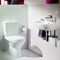 Villeroy & Boch O.novo, Combipack WC à poser sans bride modèle sur pied, céramique blanc