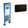 Villeroy & Boch Pack Bâti-support autoportant ViConnect + Plaque de commande noir mat