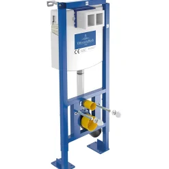Villeroy & Boch Pack Bâti-support autoportant ViConnect + Plaque de commande chromée + Cuvette suspendue O.Novo