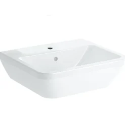 Vitra Integra Lavabo suspendu 50x43 cm avec trou pour robinetterie au milieu, Blanc (7048-003-0001)