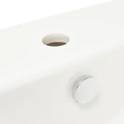 Vitra Integra Lavabo suspendu 50x43 cm avec trou pour robinetterie au milieu, Blanc (7048-003-0001)
