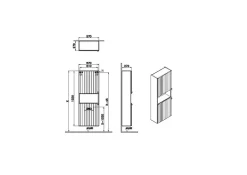 Vitra Meuble de salle de bain bas Vitra Root 55x155x25 cm bleu mat (ROOTN55TM)