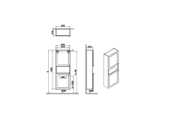 Vitra Meuble de salle de bain bas Vitra Root 55x155x25 cm bleu mat (ROOTCN55TM)