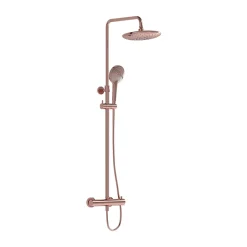 VitrA AquaHeat Bliss 240 2F colonne de douche cuivre avec mitigeur thermostatique et pomme de tête pluie ronde