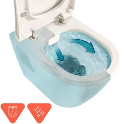 VITRA Pack WC S50 suspendu sans bride abattant fermeture douce 3/6L 7740B0036037