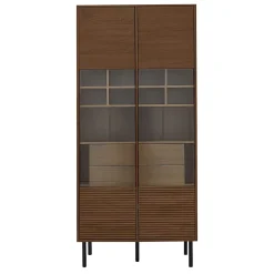 Vitrine multibranches avec façade en verre, étagères à plusieurs niveaux et tiroir dissimulé, pour salle de bain, salon ou bureau