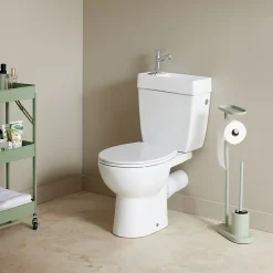 WC à poser avec lave-mains intégré sans bride sortie horizontale - Manila duo